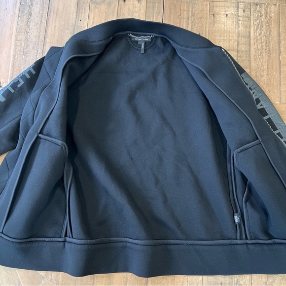 Helmut Lang Jacket Sweatshirt Black Small Dual Zip Front Logo Arm Made In USA - Picture 8 of 14